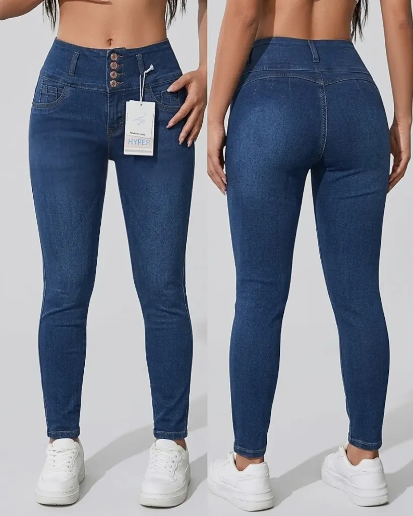 [HJ-001488-8-AZUL-MEDIO] Tubo strech levanta cola llano pretina ancha 4 botones (8)