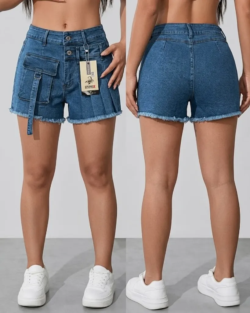 Short strech con bolsillo frontal