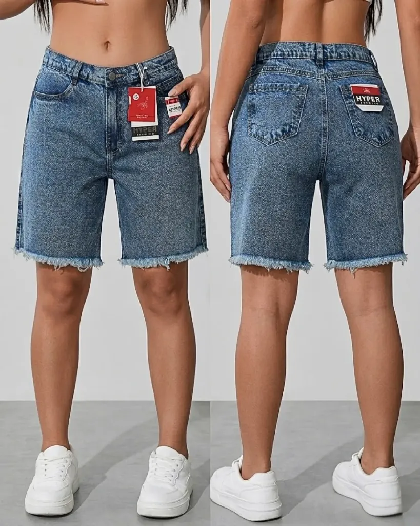 Bermuda jean rigida