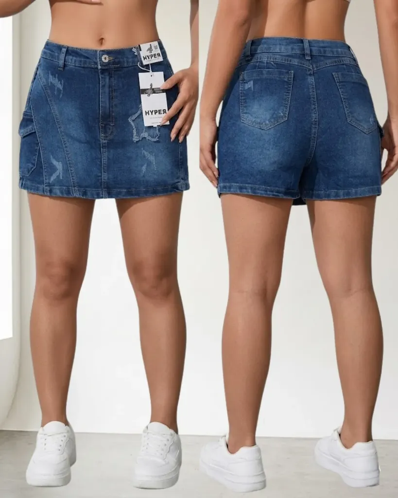 Falda short estrella y cargo