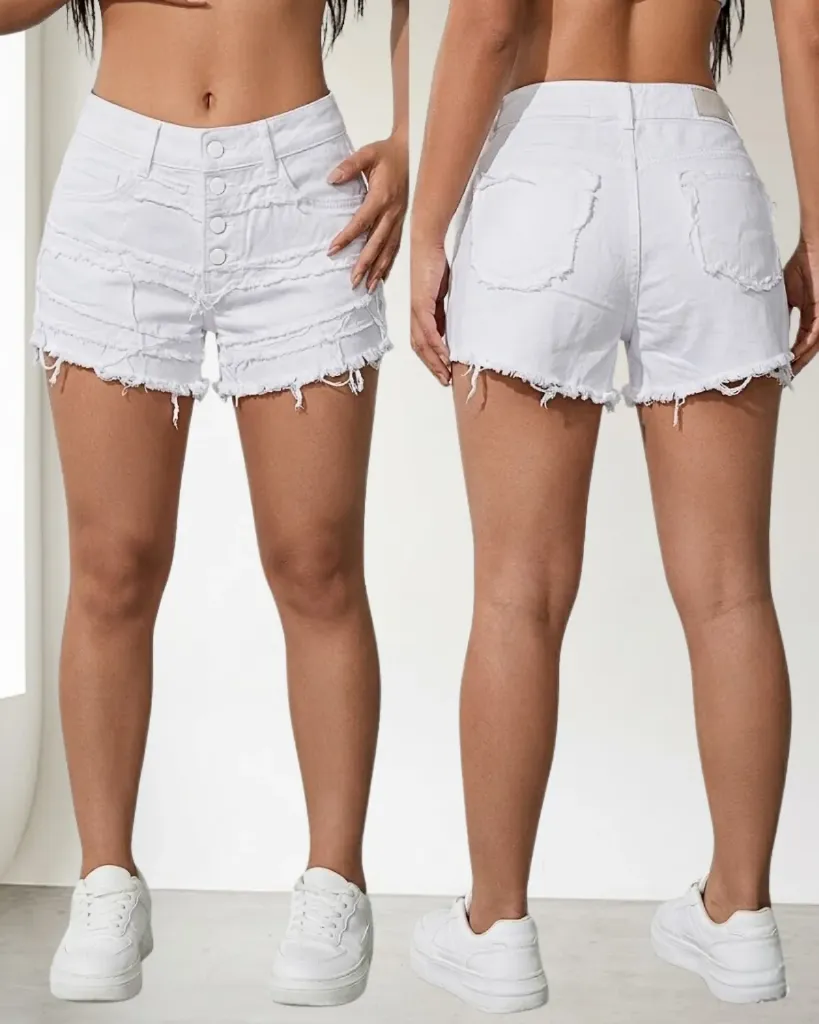 Short rigido deshilachado