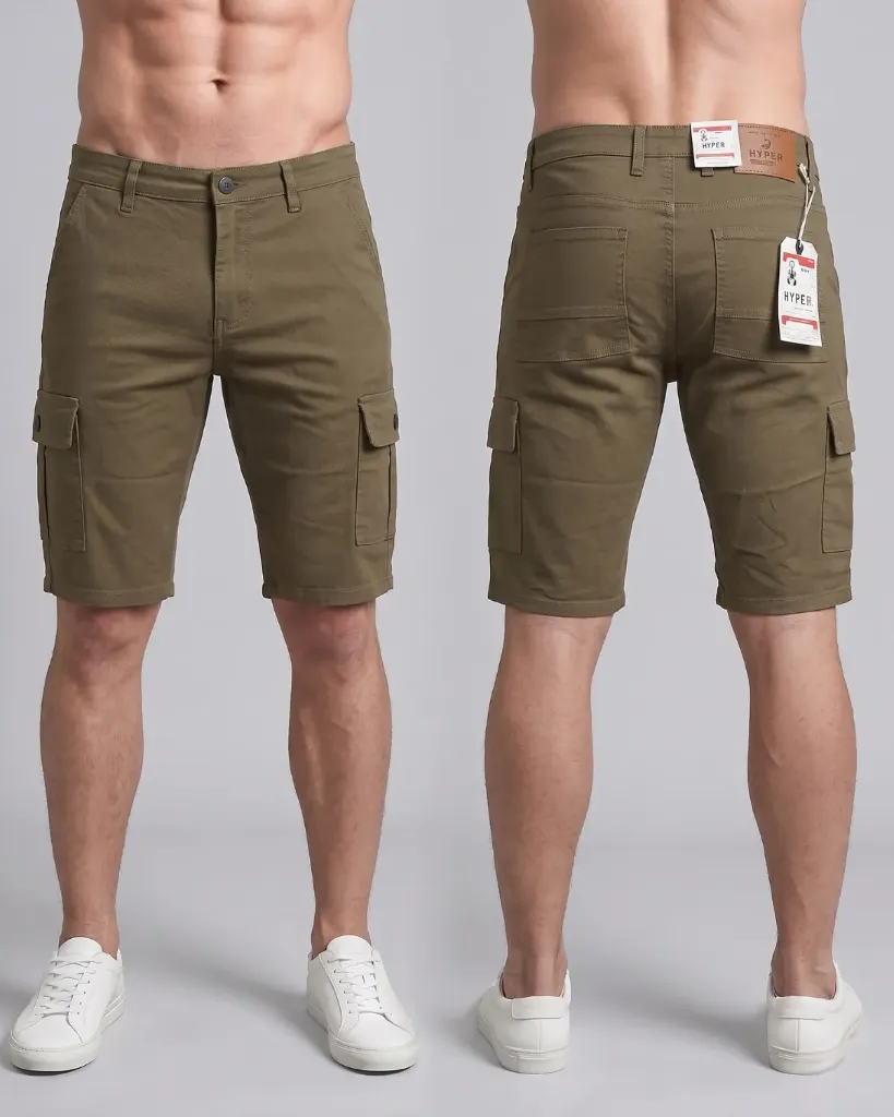 [HJ-001632-30-CAQUI-OSCURO] Bermuda gabardina cargo strech (30)