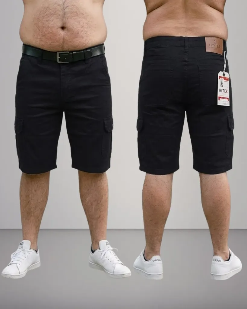 Bermuda gabardina cargo strech