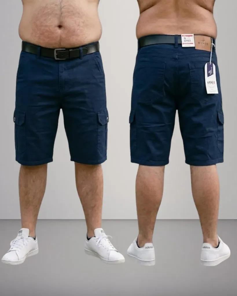 Bermuda gabardina cargo strech