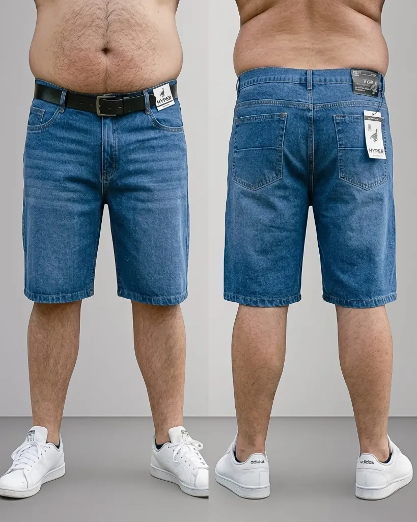 [HJ-001662-38-AZUL-MEDIO] Bermuda rigida llana