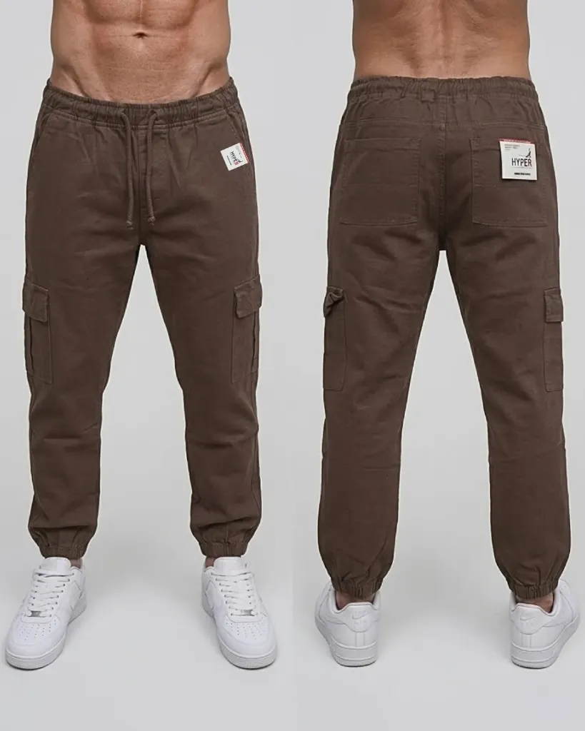 [HJ-001681-28-CAFE-MEDIO] Jogger cargo strech (28)