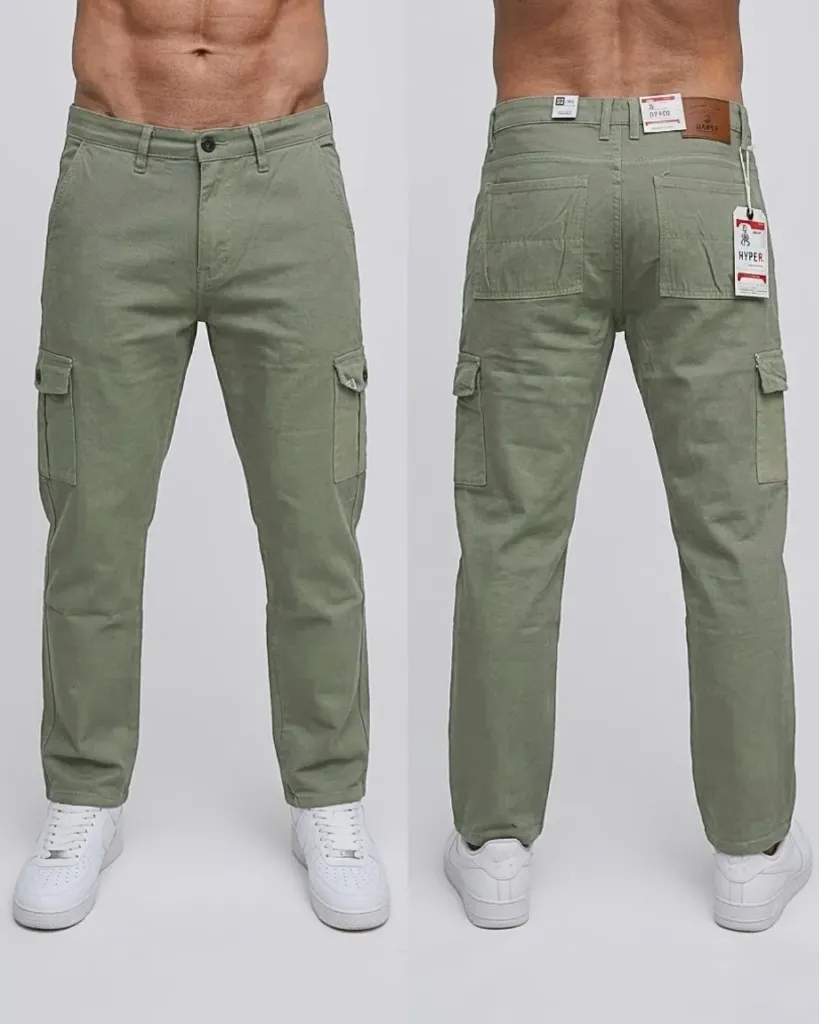 [HJ-001696-30-GRIS] Semitubo gabardina cargo strech (30)
