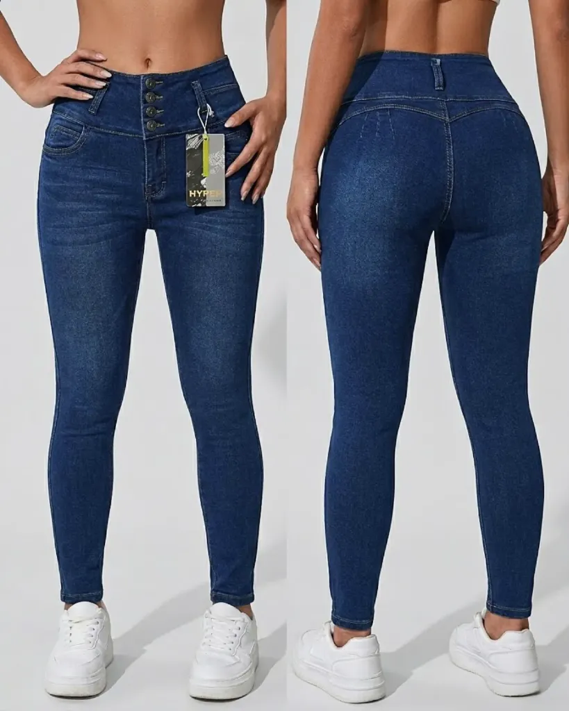 [HJ-001736-8-AZUL-MEDIO] Tubo strech levanta cola con bigotes pretina ancha 4 botones (8)