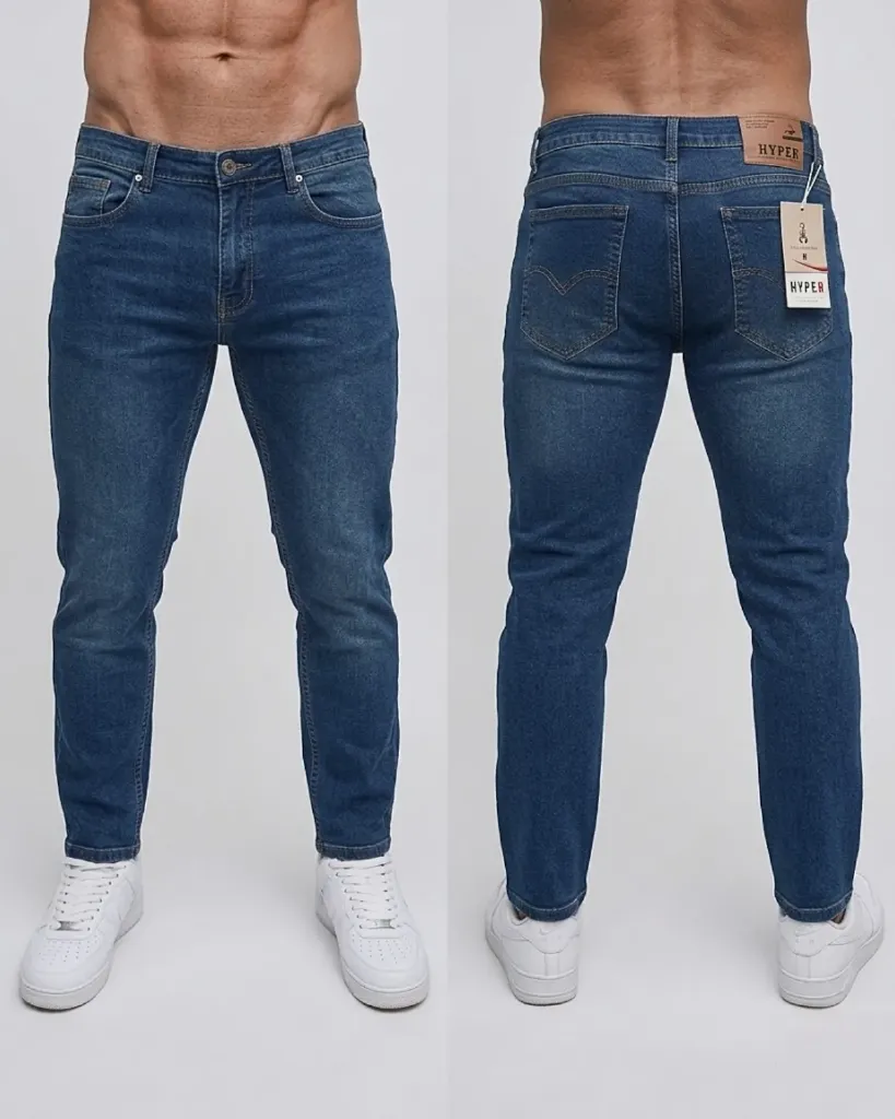 [HJ-001747-30-AZUL-MEDIO] Semitubo strech llano (30)
