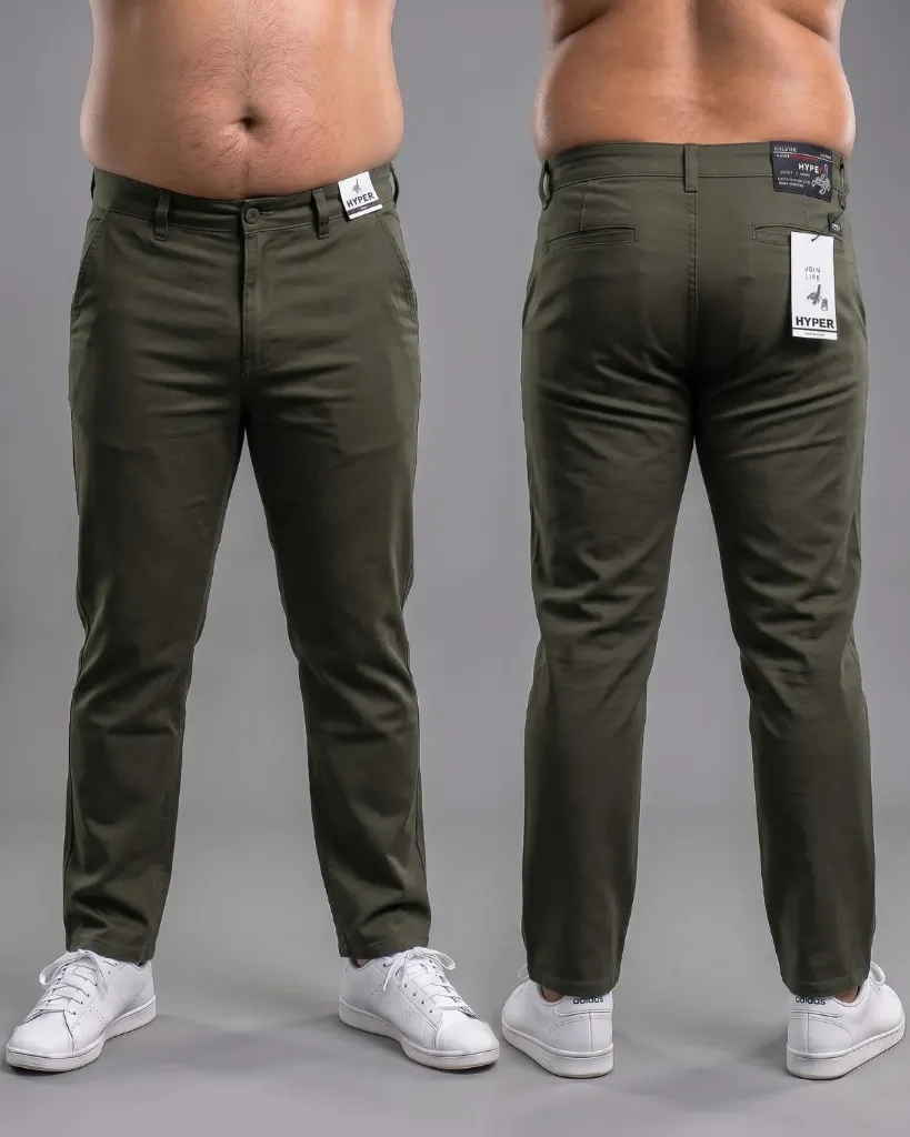 [HJ-001756-40-VERDE-OLIVA] Recto gabardina strech plus con bolsillos viviados (40)