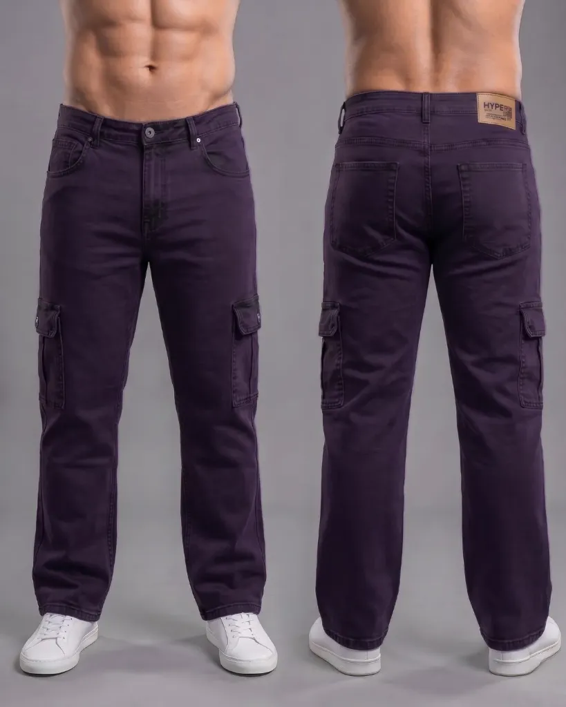 [HJ-001771-28-PURPURA] Recto jeans cargo strech (28)