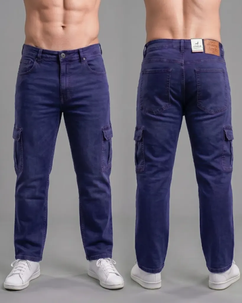 [HJ-001772-28-JEANS] Recto jeans cargo strech (28)