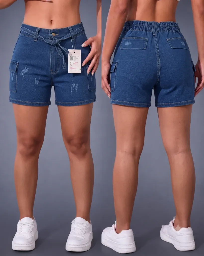 [HJ-001837-10-AZUL-CLARO] Short strech con elastico y cinturon (10)