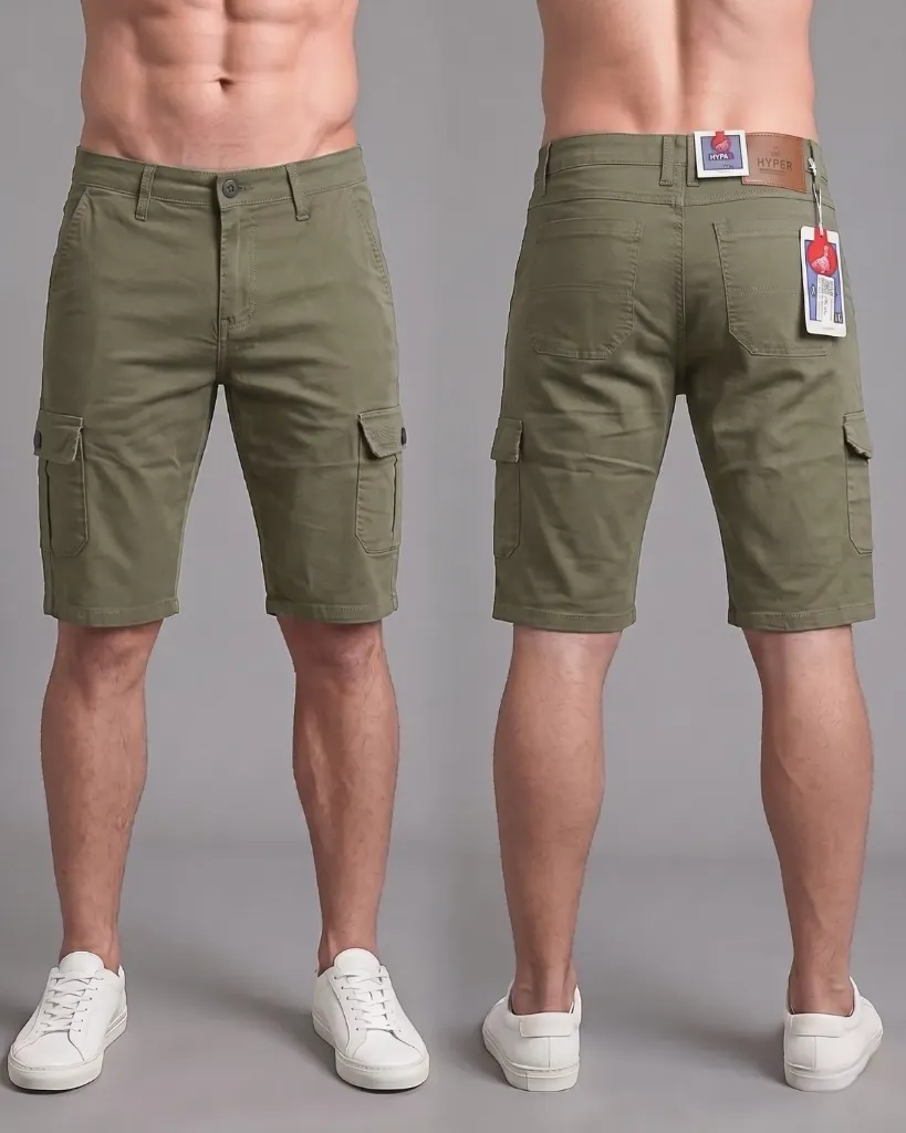 [HJ-001633-28-CAQUI-CLARO] Bermuda gabardina cargo strech (28)