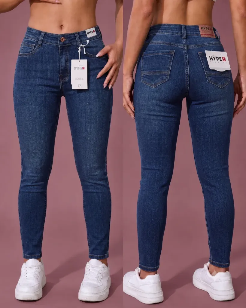 [HJ-001865-10-AZUL-MEDIO] Tubo jeans strech llano con efecto corazón (10)