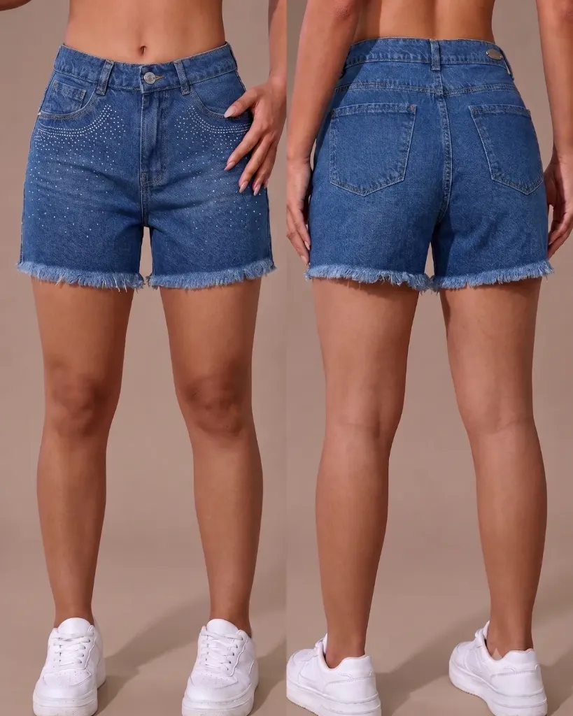 [HJ-002006-8-AZUL-OSCURO] Short rigido con bigotes y brillos (8)