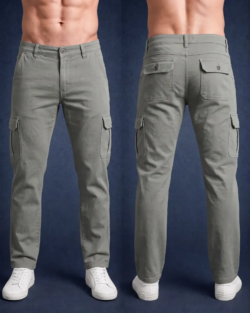 [HJ-000765-30-GRIS] Semitubo gabardina cargo strech1 (30)