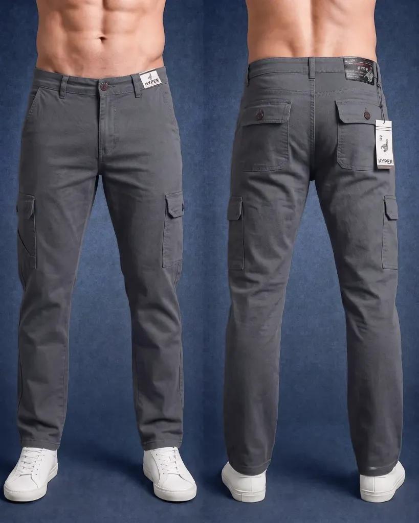 [HJ-000752-30-GRIS-AZULADO-3] Semitubo gabardina cargo strech (30)