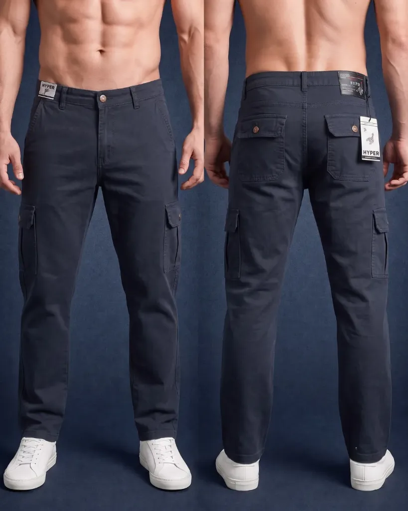 [HJ-000762-30-GRIS-AZULADO-1] Semitubo gabardina cargo strech (30)