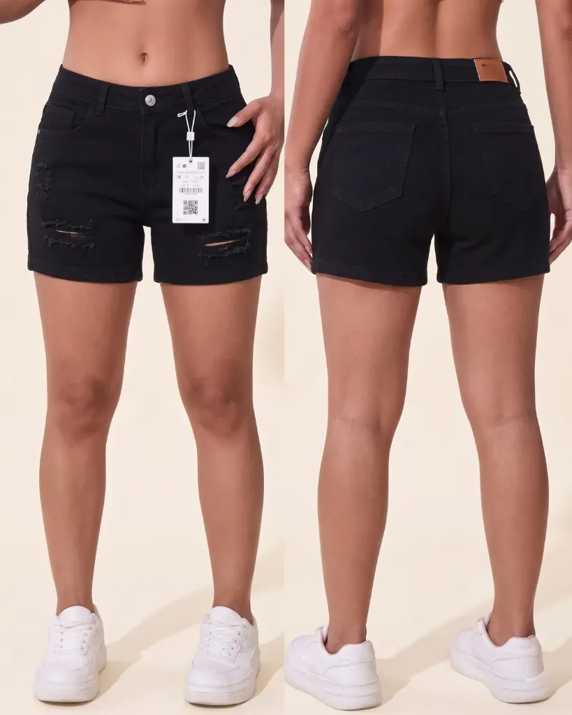 [HJ-002083-12-NEGRO] Short strech roto negro (12)