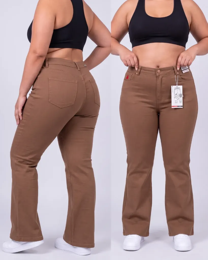 [HJ-002188-18-CAFE-MEDIO] Acampanado gabardina plus strech (18)
