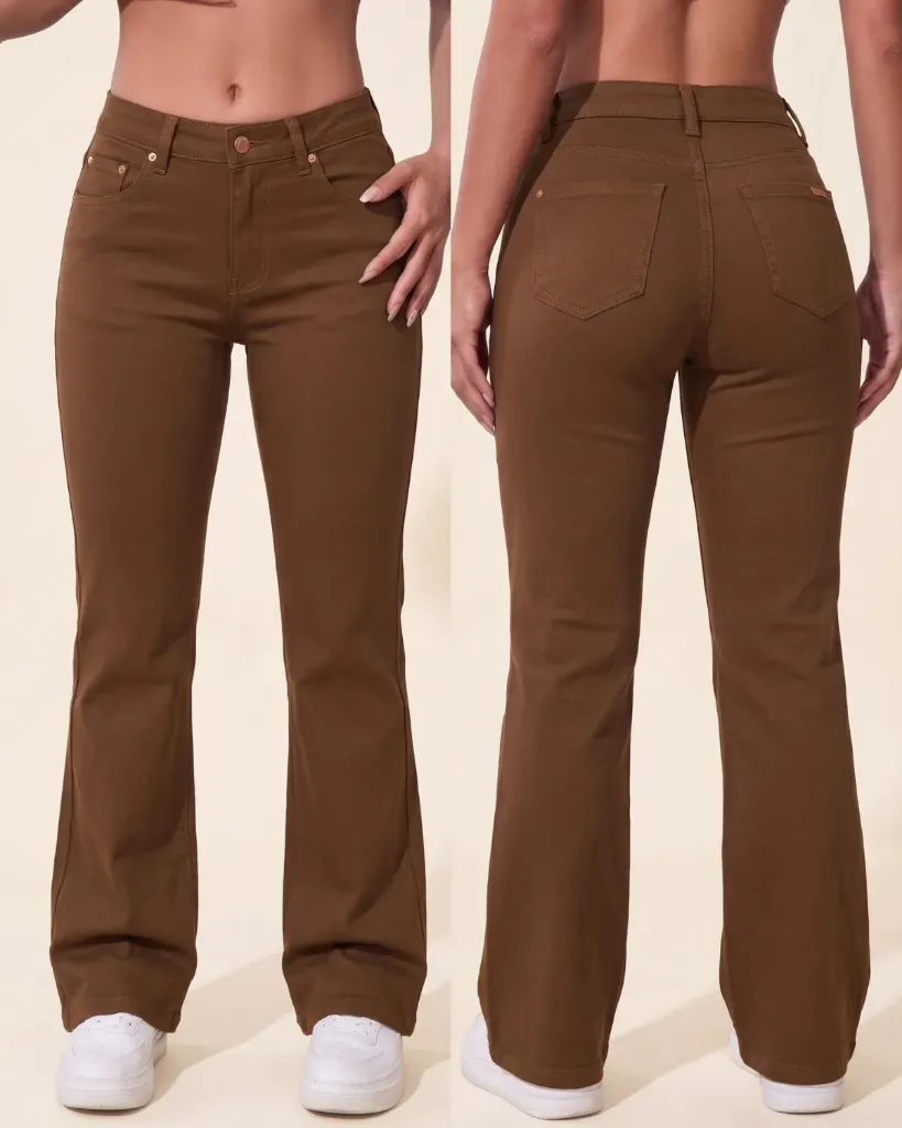 [HJ-002203-10-MOSTAZA] Acampanado gabardina strech (10)