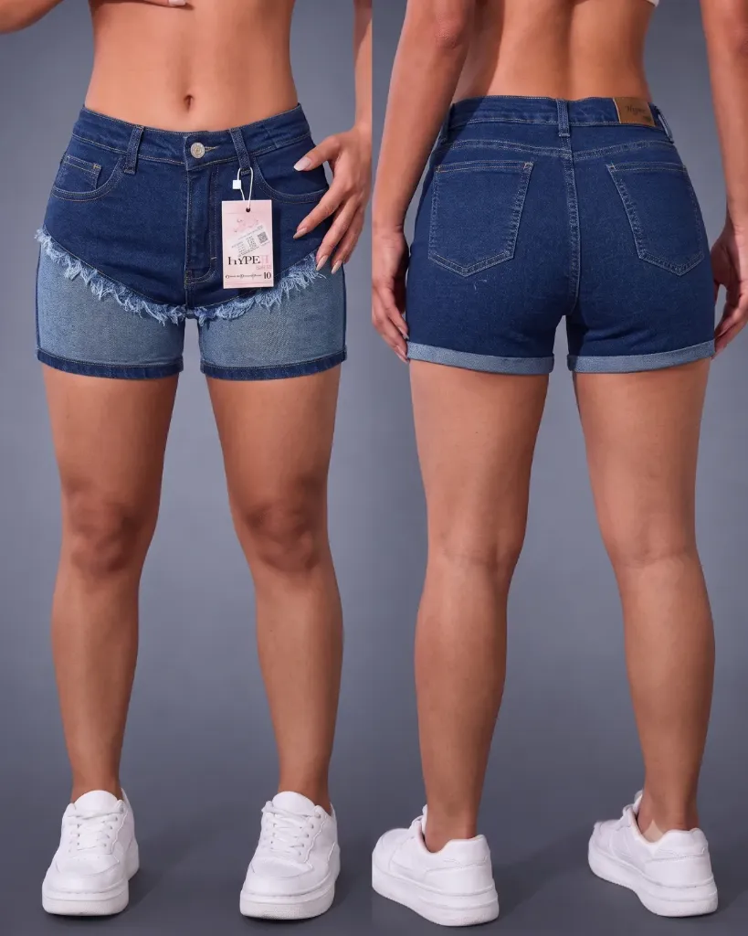[HJ-002276-10-AZUL] Short strech deshilachado (10)