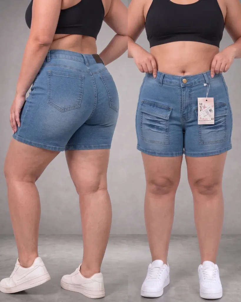 [HJ-002286-18-CELESTE] Short plus strech bolsillo delantero (18)