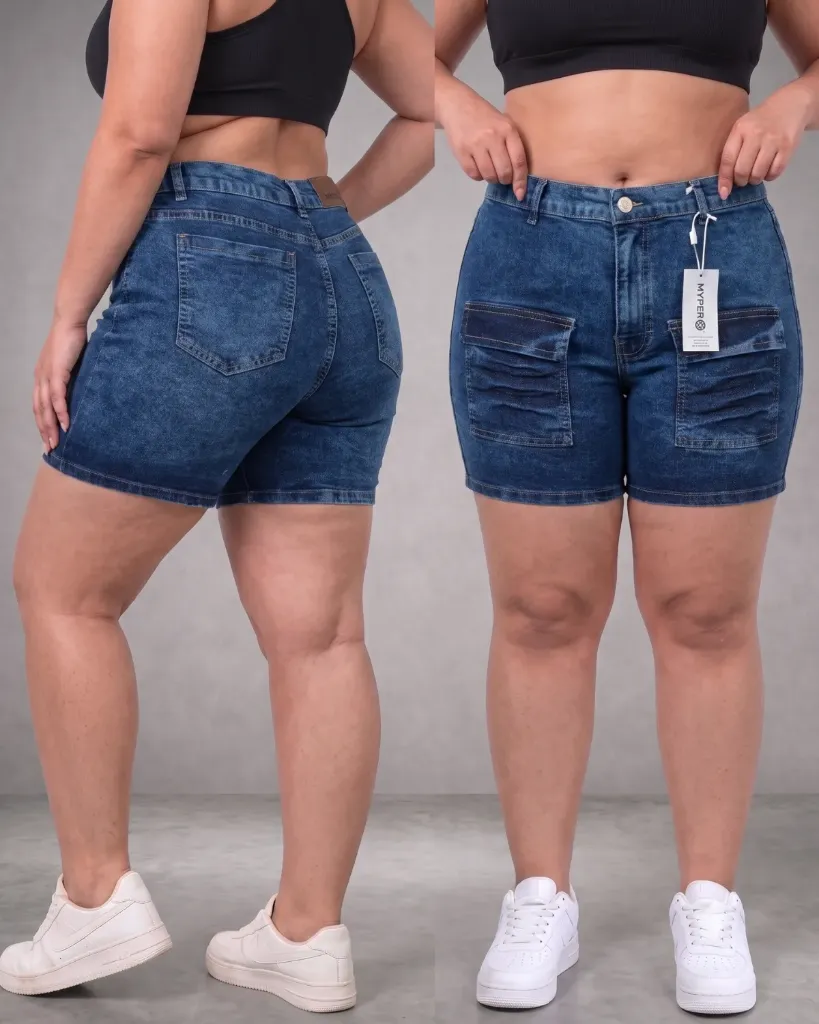 [HJ-002287-18-AZUL-PRELAVADO] Short plus strech bolsillo delantero (18)