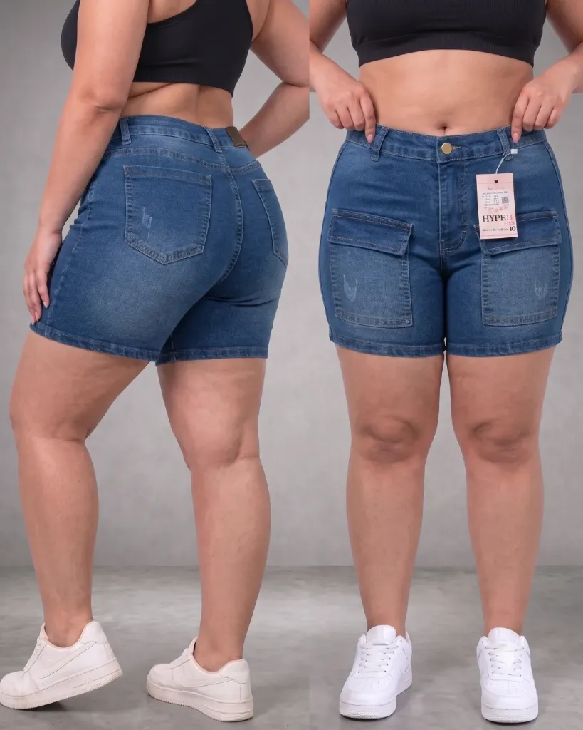 [HJ-002288-18-AZUL-MEDIO] Short plus strech bolsillo delantero (18)