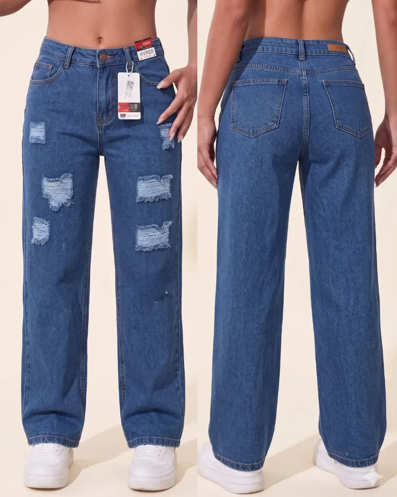[HJ-002333-10-AZUL-MEDIO] Wide leg roto (10, Azul medio)
