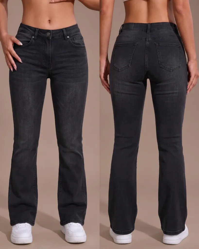 [HJ-002344-10-PLOMO] Acampanado strech con bigotes (10)
