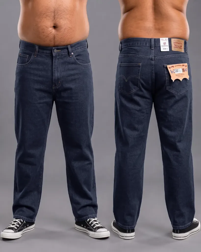 [HJ-001029-38-AZUL-2] Clasico jeans rigido plus G2 (38, Azul #2)