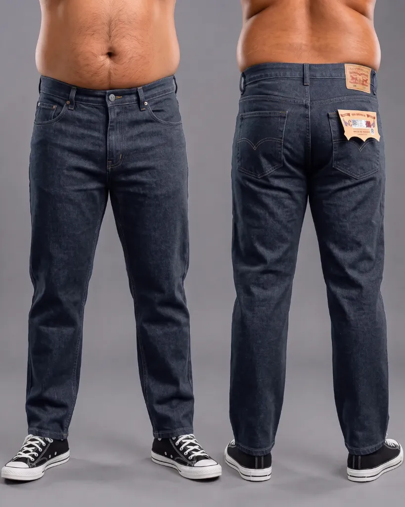 [HJ-001095-38-AZUL-2] Clasico jeans rigido plus G1 (38, Azul #2)