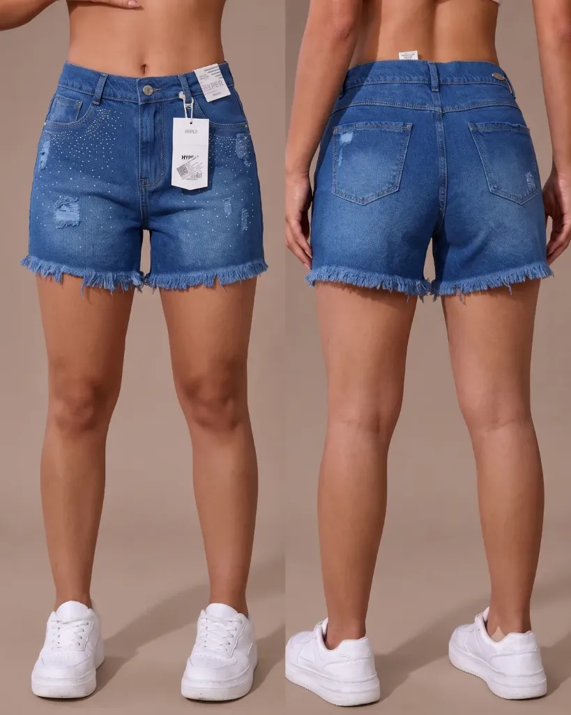 [HJ-002008-8-AZUL-MEDIO] Short rigido mototool con brillos (8)