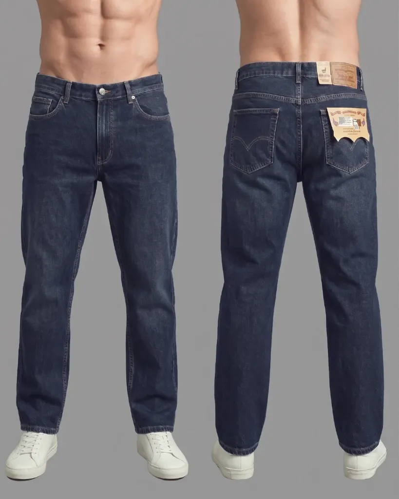 [HJ-002421-30-AZUL-2] Clasico jeans rigido G1 (30, Azul #2)