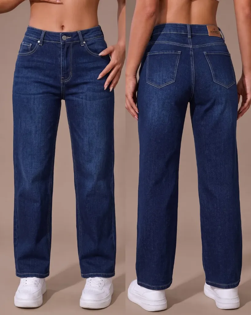 [HJ-001986-8-AZUL-2] Wide leg strech con pinzas de entalle traseras (8)