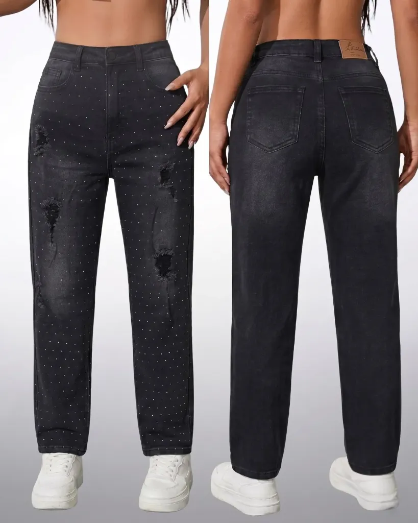 [HJ-002466-10-PLOMO-OSCURO] Recto strech rasgado con brillos (10)