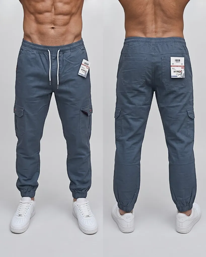 [HJ-002476-28-PLOMO-2] Jogger strech cargo de caballero (28, Plomo #2)