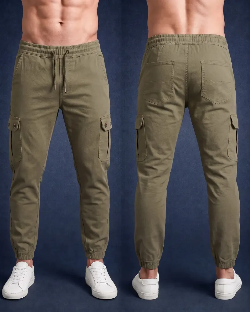 [HJ-002477-28-VERDE-CLARO] Jogger strech cargo de caballero (28, Verde claro)