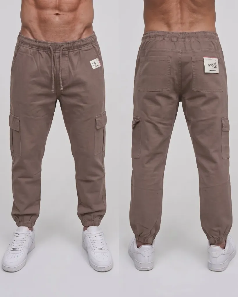 [HJ-002479-28-CAFE-3] Jogger strech cargo de caballero (28, Cafe #3)