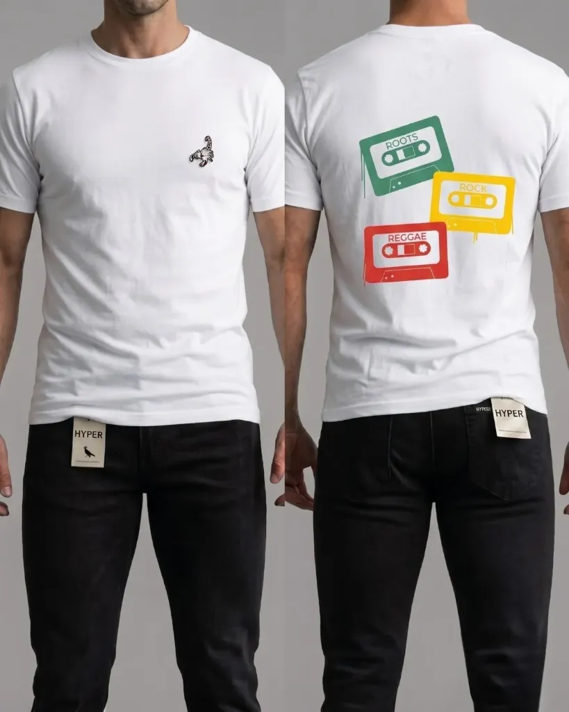 Camiseta estampada (Roots,Rock,Reggae)