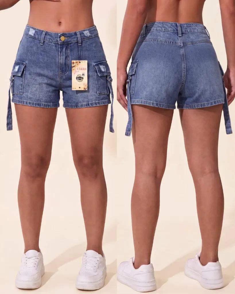 Short rigido cargo con tirantes