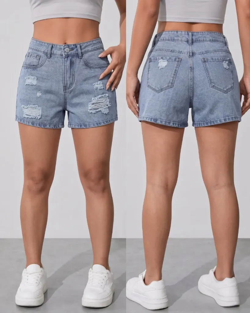 Short rigido rasgado