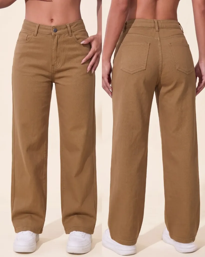 [HJ-001916-10-MOSTAZA-2] Wide leg gabardina strech (10)