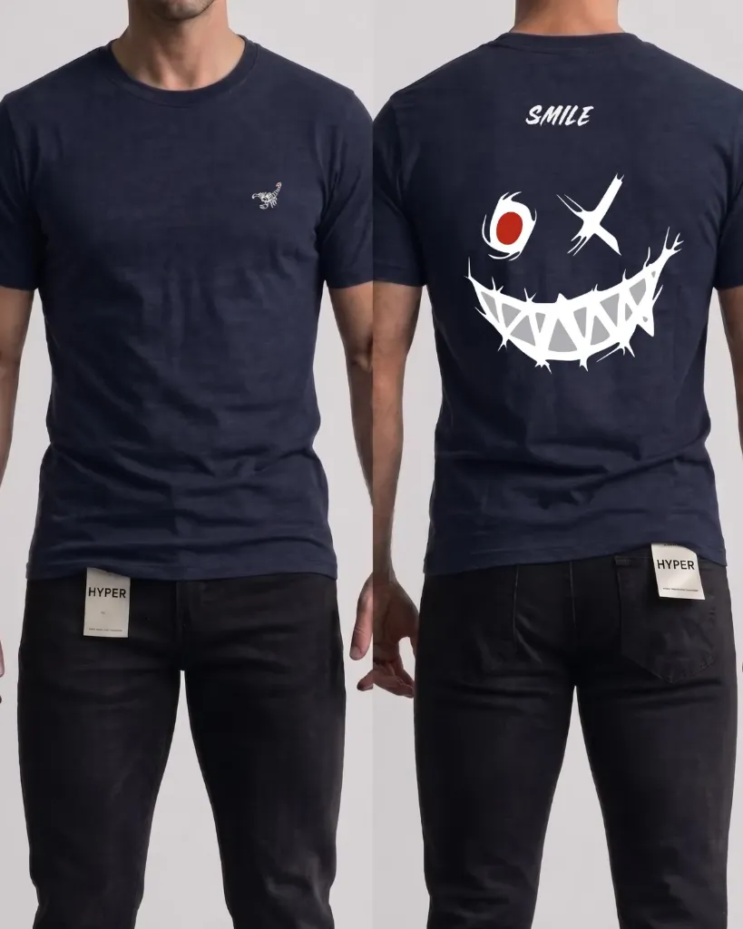 Camiseta estampada (Diseño smile)