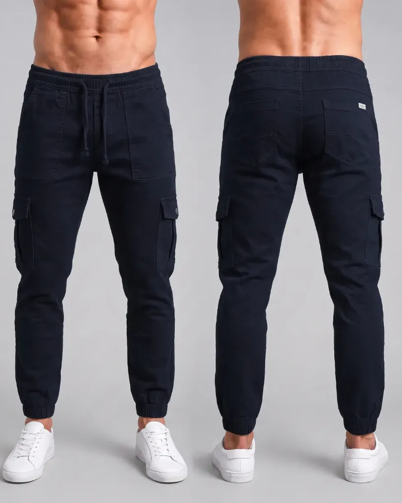 Jogger cargo strech con bolsillos viviados