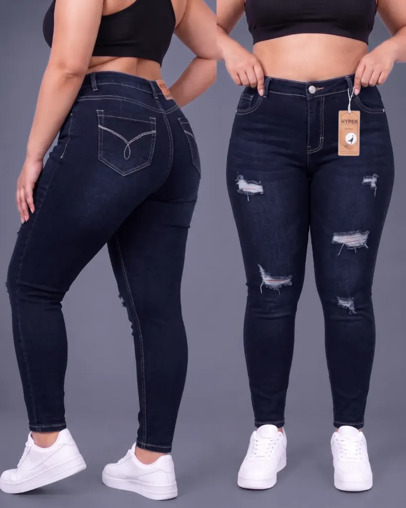 Tubo strech plus rasgado hyper con efecto corazón
