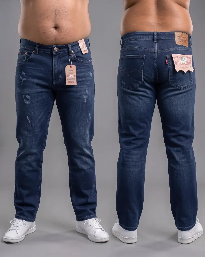 Clasico jeans strech plus bigote y mototool