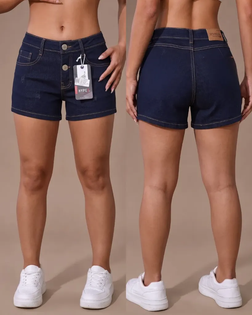 [HJ-003217-8-AZUL-1] Short strech mototool de 2 botones levanta cola (8, Azul #1)